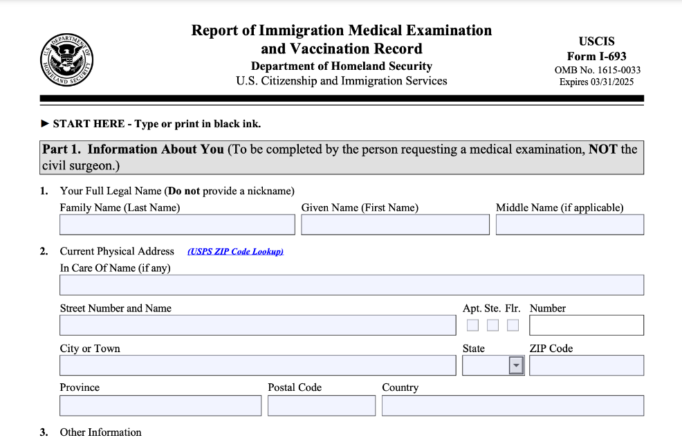 Form i693